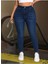 Kadın Koyu Mavi Denim Pantolon Büyük Beden 1
