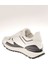 Beyaz-Siyah Kadın Deri Sneaker 20623A 5