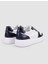 Beyaz-Lacivert Erkek Deri Sneaker 100668 3
