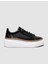 Siyah Kadın Deri Sneaker 124756 1