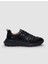 %100 Hakiki Deri Siyah Bağcıklı Kabartma Desenli Kadın Sneaker 1