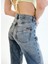 Açık Indigo Kadın Yüksek Bel Straight Denim Pantolon DT10030 3