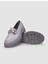 %100 Hakiki Deri Gri Toka Detaylı Kadın Günlük Ayakkabı 4
