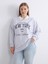 Yeni Sezon Gömlek Yaka Baskılı Oversize Kadın Sweatshirt Tunik 2