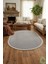 Post/peluş Yıkanabilir Kaymaz Taban Yumşacık Gri Oval Saçaklı Modern ve Şık Salon Oturma Odası Mutfak Çocuk Odası Koridor Antre Halısı 2