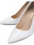 Kadın Hakiki Deri Beyaz Sedef Topuklu Ayakkabı 3