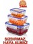 Lock&fresh Contalı Dikdörtgen Saklama Kabı (310,565,975 Ml) (Üçlü Set) 2