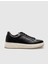 Siyah Erkek Deri Sneaker 28585 1