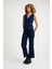 Koyu Indigo Mavi Denim Yelek 4