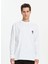 Beyaz Kask Baskılı Uzun Kollu T-Shirt 1
