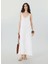 Bisiklet Yaka Kırık Beyaz Midi Kadın Elbise SPBF4SL-ELB5610 3