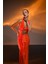 Turuncu Cut Out Detaylı Maxi Elbise 2