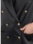 Gold Düğme Detaylı Saten Blazer Ceket 4