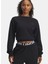 6003675-004-UA Icon Vida Flc Crew Siyah Kadın Crop Sweatshirt 1