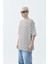Oversize Çizgili Tişört Kahve 2