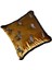 Dekoratif Zebra Nakış Işlemeli Siyah Püsküllü Gold Kadife Yastık Kılıfı 45X45 cm 2
