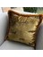 Dekoratif Leopar Desenli Gold Kadife Kırlent Kılıfı 45 x 45 cm 3