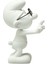 Smurf Brain Beyaz Heykel 2