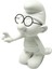 Smurf Brain Beyaz Heykel 3