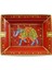 Ceremonial Indian Elephant Kırmızı Porselen Kül Tablası 1