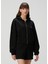 Siyah Kapüşonlu Sweatshirt 3