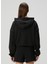 Siyah Kapüşonlu Sweatshirt 4