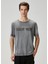 Koyu Gri Şehir Baskılı T-Shirt 1