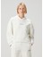 Beyaz Kapüşonlu Sweatshirt 1