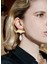 Ginkgo Leaf Baroque Pearl Earrings Altın Kaplama Kadın Küpe 2