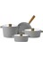 Fika Gri 7 Parça Alüminyum Tencere ve Tava Seti 1