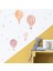 Suluboya Balon ve Yıldız Pembe Duvar Stickerı 2