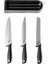 Tasty+ Koyu Gri Çekmece Içi 3'lü Çelik Bıçak Seti ve Bloğu 1