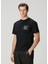 Siyah Kontrast Baskılı T-Shirt 3