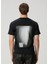 Siyah Kontrast Baskılı T-Shirt 4