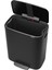 Bo Matt Black Plasti̇k Pedallı Iç Kovalı Mutfak Çöp Kovası 60 Lt 2
