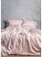 Flen Pudra Pembe Organik Pamuk Battal Boy Çift Kişilik Nevresim Takımı 240 x 220 cm 2