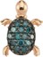 Turtle Kadın Tekli Mavi Pırlanta Altın Küpe 1