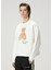 Beyaz Figür Detaylı Slogan Baskılı Sweatshirt 3