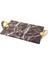Gold Detaylı Bordo Mermer Tepsi 45X22X2 cm 1