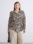 Yeni Sezon Büyük Beden Leopar Desenli Kadın Gömlek 2