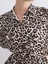 Yeni Sezon Büyük Beden Leopar Desenli Kadın Gömlek 4