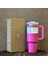 Büyük Satış 40OZ Termal Kahve Kupası Saman Paslanmaz Çelik Izli Yalıtımlı Tumbler 40OZ Dış Mekan Kapasitesi Için Termal Buzlu Seyahat Kupası: 1200ML/RENK: Pembe (Yurt Dışından) 1
