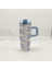 14 Oz Araba Kupası 304 Paslanmaz Çelik Yalıtılmış Seyahat Tumbler Sap Saman Kapağı Aracı, Ofis, Hediye Kavrası Için Soğuk Tutma: 1200ML/RENK: Mavi Yay (Yurt Dışından) 1