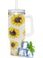 Noel Yeni Yıl Hediyesi 40OZ Taşınabilir Paslanmaz Çelik Kahve Kupası - Büyük Kapasiteli Leopar Baskı Saman Su Şişesi Kapasite: 1000-1500ML/RENK: K (Yurt Dışından) 1