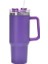 40OZ Paslanmaz Çelik Araba Dağı Kollu ve Saman Çift Duvarlı Yalıtılmış Seyahat Kupa Tatil Hediyeleri Kapasite: 1200ML 40 Oz/renk: Mor (Yurt Dışından) 1