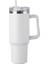 40 Oz Paslanmaz Çelik Yalıtımlı Su Şişesi Saplı Içme Dakları, Yaz Için Kapak Saman Kupası ile Soğuk Dak Tutar Dış Mekan Örgüsü: 1200ML/RENK: Beyaz (Yurt Dışından) 1