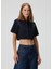 Morsine Lacivert Crop Hırka 1