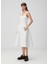 Beyaz Midi Triko Elbise 2