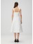 Beyaz Midi Triko Elbise 4