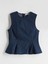 Yeni Sezon Bisiklet Yaka Peplum Jean Bluz 5